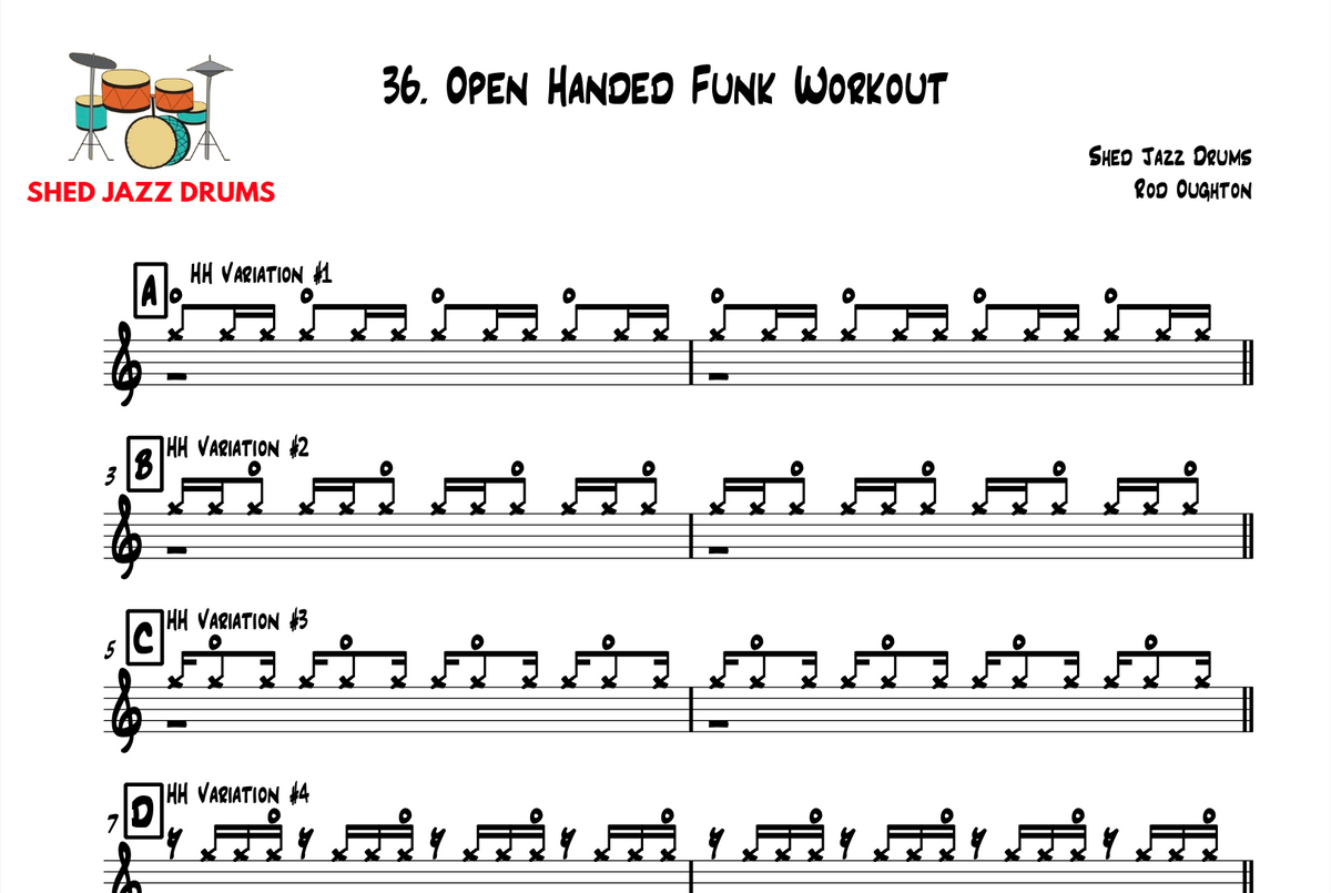36. 4 Open Handed Funk Grooves To Strengthen Your Weaker Hand